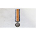 World War I Silver British War Medal Issued To Pte. D. Mostert 1st S.A.I. 36 mm