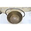Stunning Vintage Cape Dutch Brass Jam Pot Copper Rivets Cast Iron Handle 320 x 310 mm