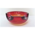 Exquisite Collectible Vintage Murano Red Glass Ashtray 123 x 55 mm