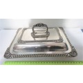 Vintage Hallmarked Silver Plated Lidded Rectangular Entree Dish L: 265 mm RELISTED ITEM