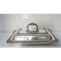 Vintage Hallmarked Silver Plated Lidded Rectangular Entree Dish L: 265 mm RELISTED ITEM