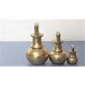 Stunning Set of Three Solid Brass Weights No Markings