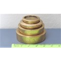 Fabulous Vintage Brass Pancake Weights W&T Avery Set of Four