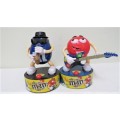 Two Wonderful Vintage Battery Operated M&M`s Rock Stars Characters See Description SOLD AS IS