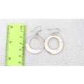 Pair of Superb Vintage Sterling Silver 925 Hoop Dangle Earrings D: 29 mm (5.5 g)