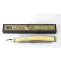 Vintage Blue Diamond 105 Cut Throat Straight Razor In Box Made By Solingen Germany L: 243 mm