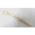 Superb Antique Hand Carved Ivory Figurine L: 45,5 cm