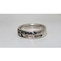Lovely Vintage 1 THES 4:3-4 Sterling Silver 925 6 mm Band Ring Size S 1/2 (6.6 g)
