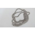 Gorgeous Vintage Long Sterling Silver 925 3 mm Curb Chain Necklace L: 350 mm (22.1 g)