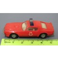2 Vintage Mini Praline Plastic Police/Fire Chief Pontiac Firebird Trans Ams 1:87 L: 56 mm SOLD AS IS
