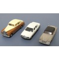3 Vintage Miniature Plastic Car Models Made in W. Germany/ Spain See Description No Boxes SOLD AS IS