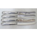 Four Beautiful Hallmarked Sheffield Viner`s Ltd (Emile Viner) 1951-52 Silver Handled Knives (105 g)