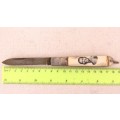 Vintage Richards Sheffield Folding Knife One Blade Cream Handle/Tribal Man L: 180 mm SOLD AS IS