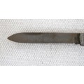 Vintage Richards Sheffield Folding Knife One Blade Cream Handle/Tribal Man L: 180 mm SOLD AS IS