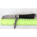 Fabulous Vintage Richards Sheffield Folding Knife Two Blades Black Handle L: 147 mm SOLD AS IS
