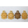 Four South African Defence Force Services Corps Collar Badges