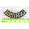 United Kingdom WWI Border Regiment Brass Title Shoulder Badge Loops Intact 50 x 12 mm