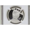 NGC 2007 South Africa Silver R1 Nelson Mandela PF 69 Ultra Cameo In Plastic Holder