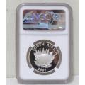 NGC 2007 South Africa Silver R1 Nelson Mandela PF 69 Ultra Cameo In Plastic Holder