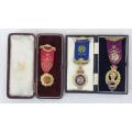 Set Of Three Vintage Hallmarked Silver R.A.O.B. Masonic Medals  See Details In Description (78 g)