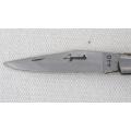 Fabulous Vintage `Laguiole 440` Folding Knife Single Blade Brown Handle L: 215 mm