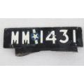 Fantastic Vintage `MM 1431` Motorcycle Metal License Plate 190 x 67 mm SOLD AS IS