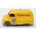 Fabulous Vintage Lesney Die Cast Evening News Bedford Van #42 No Box L: 56 mm SOLD AS IS
