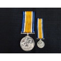 WW1 1914-20 British War Set Of Two Medals (Unnamed)
