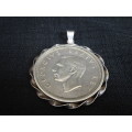 Lovely 1951 Union Of South Africa Five Shilling Coin Pendant