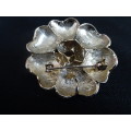 Stunning Vintage And Rare Chanel Paris Cambon Camellia Enamelled Brooch In Excellent Condition