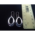 Lovely Silver Oval Earring Set (4.4 Gram) Clearly Marked 925