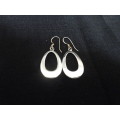 Lovely Silver Oval Earring Set (4.4 Gram) Clearly Marked 925