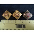 Vintage British Military WW11 Tria Juncta In Order Of The Bath Brass Badges 30x30mm