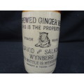 Brewed Ginger Beer Bottle for David and Salkow - Wynberg (See Description) - H - 21,5cm / B - 6cm