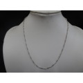 Lovely Sterling Silver Twist Curb Necklace Made In Italy (3.5 Gram) Clearly Marked 925