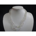 Stunning Pure Crystal Beads Two Layer Necklace In Good Condition (See Description)