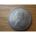 1953 Union Of South Africa Two And a Half Shilling Coin