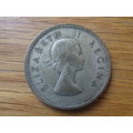 1955 Union Of South Africa Two And a Half Shilling Coin