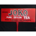 Vintage Double Sided Tin Joko Sign On Shop Stand(See My Description)