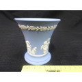 Vintage Wedgwood Jasperware Pale Blue Posy Vase - Made In England