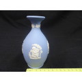 Vintage Wedgewood Blue Jasperware Small Vase - Made In England