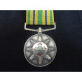 South African Silver Police Star for Faithful Service Medal To LT. KOL J.J Van Zyl 05-01-1979