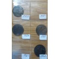 Collection Of Union Of South Africa Fathing`s (1/4D) - (See My Description)