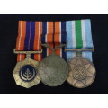Set Of SADF Medals Consisting Of Patria Medal, Unitas Medal and General Service Medal