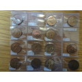 Republic Of South Africa One Cent Coins 1966 - 1989 (See My Description)