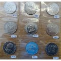 Republic Of South Africa One Rand Coins 1977-1990