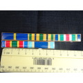 South African Police Medal Ribbons Bar (All Pins In Tack)