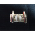 Hong Kong Sterling Silver Cufflinks with White Mother of Pearl Inlay Symbols for Luck and Longevity