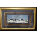 Beautiful Original Oil On Board - S.A. Artist Celia Truter - West Coast Sceen (See My Description)