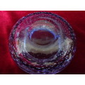 Lovely Vintage Whitefriars (heavy!) Sapphire Blue Controlled Bubble Glass Bowl